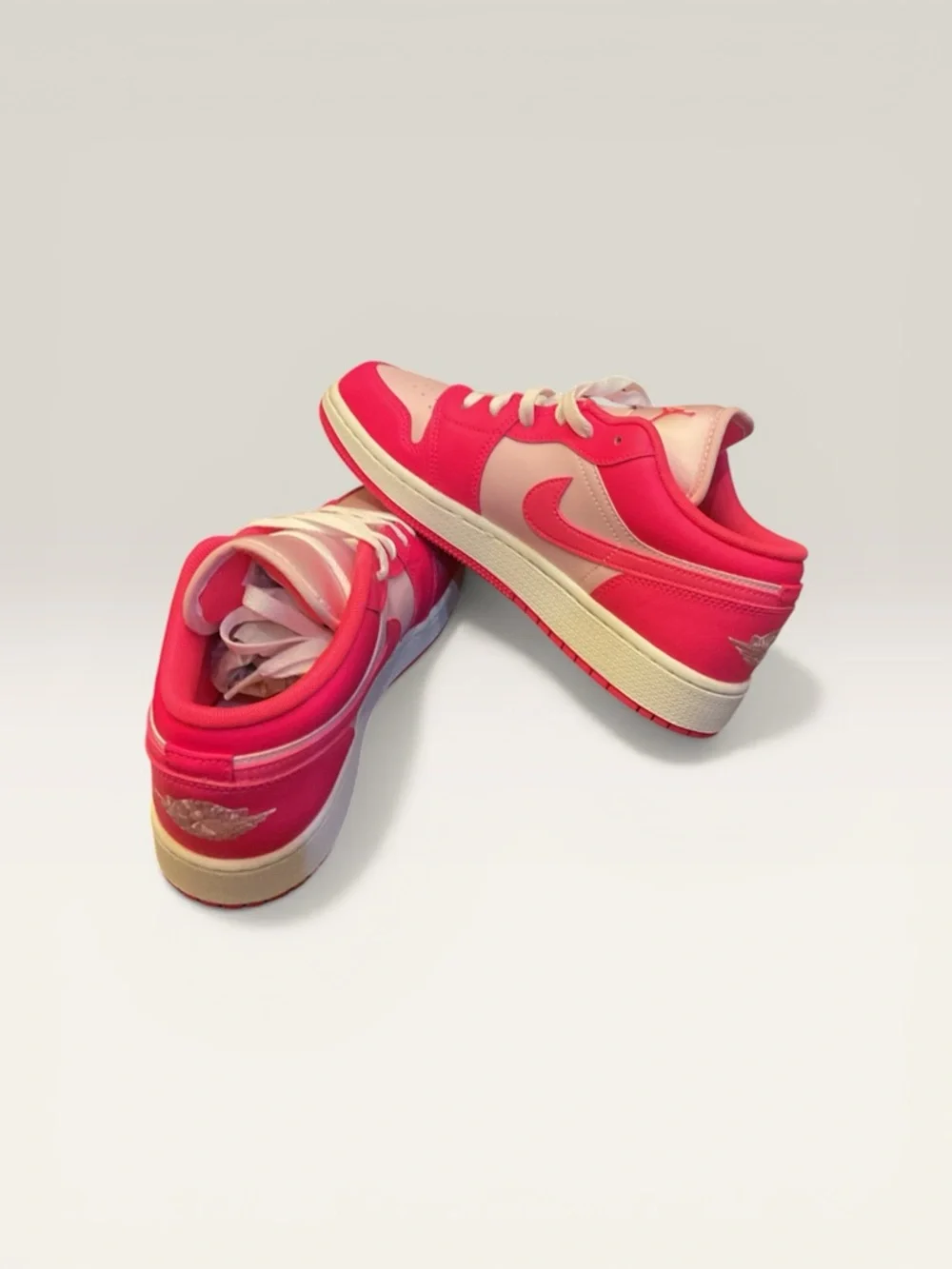 Jordan Kids Low Top Sneakers in Hot Pink and Light Pink